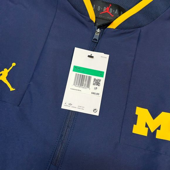 Michigan Jordan On-Field Quarter Zip Short Sleeve Pullover NWT - Picture 2 of 4